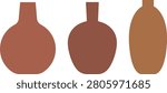 Modern Ceramic Vase Collection Clipart.
Minimal Vase Clipart Set Flat Vector Illustration.
Neutral Decorative Vase Flat Vector Set.
Transparent background.
