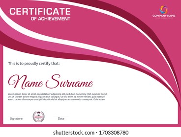Modern certificate of achievement for all types company and all types sectors