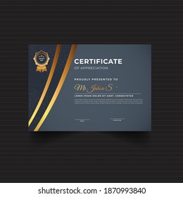 modern Certificate of achievement  template
