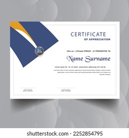 Modern certificate of achievement  template