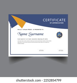Modern certificate of achievement  template