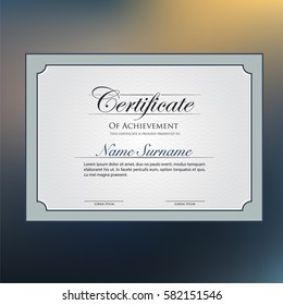 Modern certificate of Achievement template 