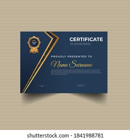 Modern Certificate of achievement template black design