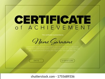 Modern certificate of achievement template with place for your content