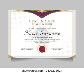 modern certificate of achievement template. vector illustration