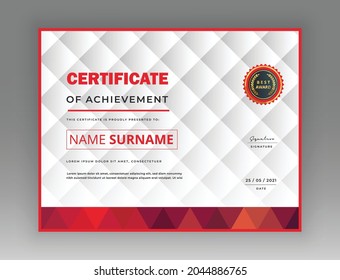 Modern certificate of achivement design templates