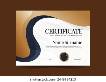 Modern certificate of achivement template