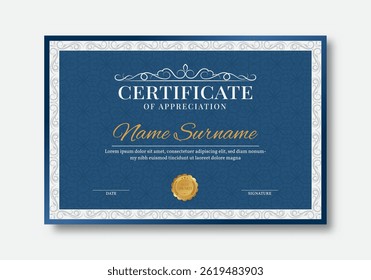 Modern certificate of achivement template. Awards diploma background