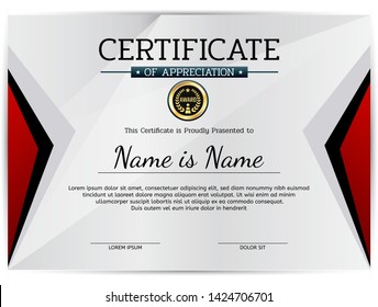 modern certificate of appreciation award template. Template diploma border for use in design. Eps10 - vector.