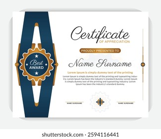 Modern certificate appreciation, Creative, modern, stylish, explosive, premium vector, creative background elegant award certificate, elegant certificate of appreciation template
