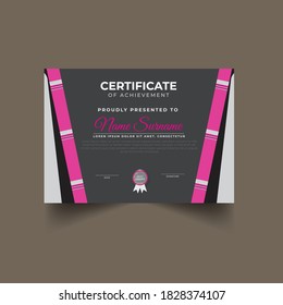 Diseño moderno de certificado de apreciación