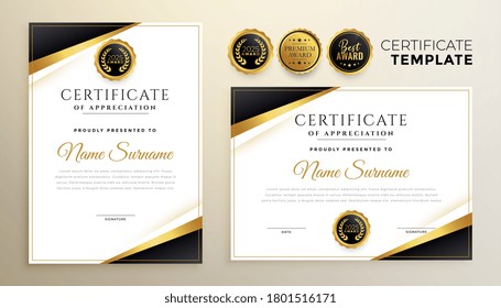 modern certificate of appreciation template for multipurpose use