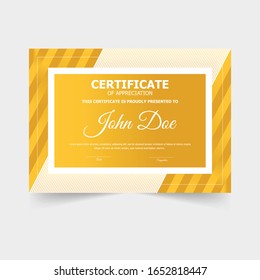 modern certificate of appreciation template vector