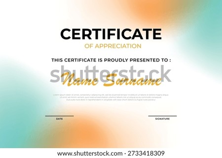 Modern Certificate of Appreciation Template Vector Diploma Background