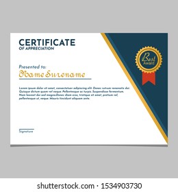 modern certificate of appreciation template vektor