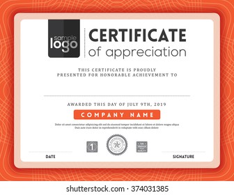 Modern certificate background frame design template