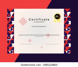 Modern certificate business template document design