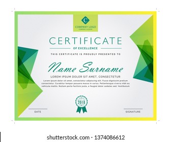 modern certificate for corporate companies and all types business and other sectors 