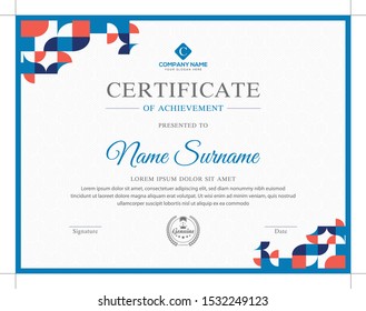 Modern certificate for corporate companies and all types business and other sectors