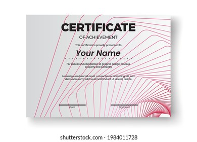 Modern certificate design with Abstract geometric background