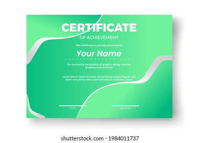 Modern certificate design with Abstract geometric background