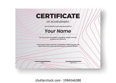 Modern certificate design with Abstract geometric background