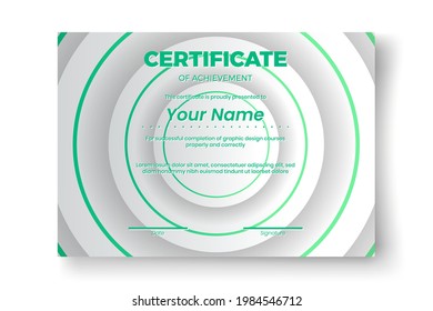 Modern certificate design with Abstract geometric background