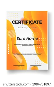 Modern certificate design with Abstract geometric background