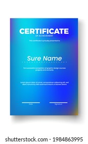 Modern certificate design with Abstract geometric background