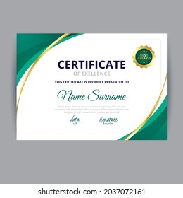 Modern certificate Design for Achievement. vector illustration template.