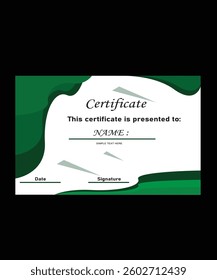 Modern certificate design layout template