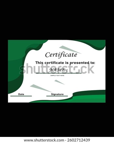 Modern certificate design layout template