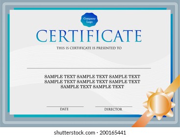 Modern Certificate Design Ribbon Template Stock Vector (Royalty Free ...