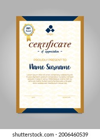Modern Certificate Design. Simple elegant background design. vector award certificate template