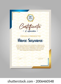 Modern Certificate Design. Simple elegant background design. vector award certificate template