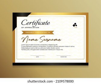 Modern Certificate Design. Simple elegant background design. vector award certificate template