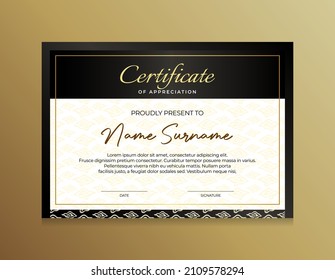 Modern Certificate Design. Simple elegant background design. vector award certificate template