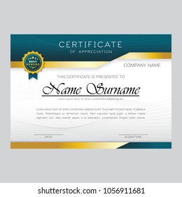 Modern Certificate Design Template
