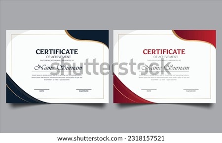 Modern Certificate Design. Certificate template awards diploma background vector modern design