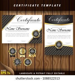 Modern Certificate Design Template and badge