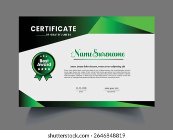 modern Certificate design template concept 