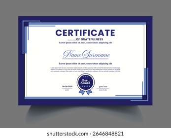 concepto de Plantilla de diseño de certificado moderno 