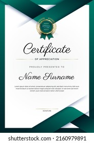 Modern certificate design template with gold badges, luxury and modern pattern, award winning, diploma. Vector illustration