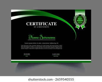 Modern certificate design template item