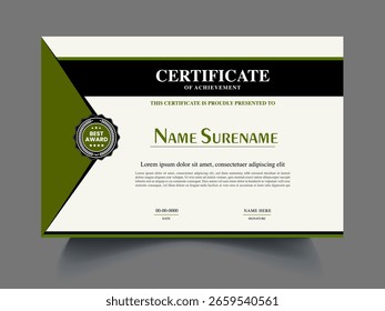 Modern certificate design template item