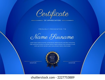 Modern certificate design template. Trendy clean certificate template for multipurpose use. Vector illustration of corporate certificate design 
