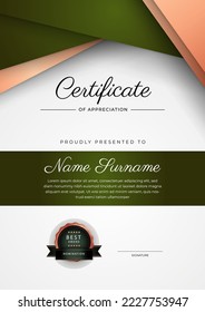 Modern certificate design template. Trendy clean certificate template for multipurpose use. Vector illustration of corporate certificate design 