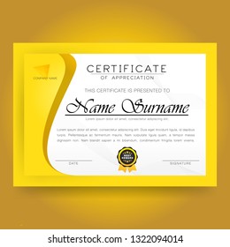 Modern Certificate Design Template - Vector 