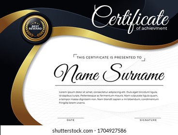 Modern Certificate Design Template, Vector Illustration