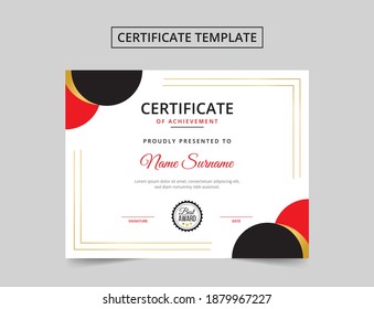 Modern Certificate Design in Vector
